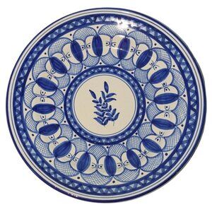 Hand-Painted Spanish Ceramic Wall Plate Ladies Faces Olive Motif Artespana Figrs